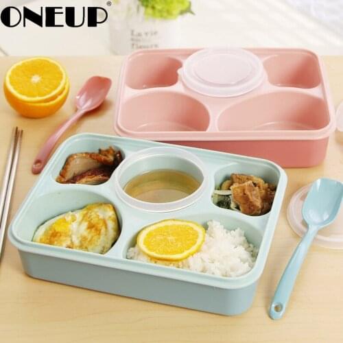 ONEUP Lunch Box For Kids 2020 Portable Food Container With Soup Bowl High Capacity Leakproof Eco-friendly Bento Box Microwavable