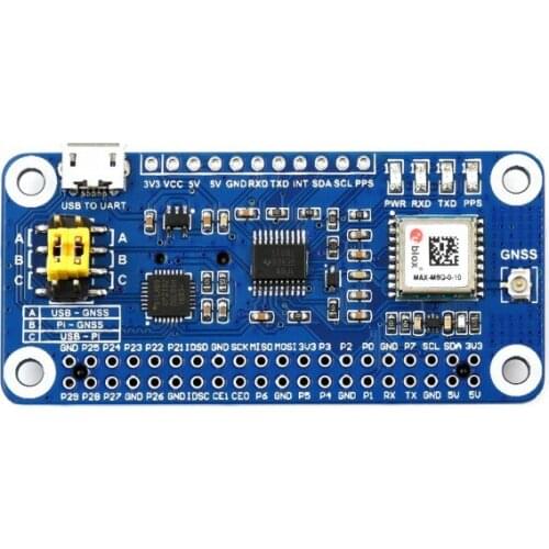 MAX-M8Q GNSS HAT for Raspberry Pi Multi-constellation Receiver Support GPS, Beidou, Galileo, GLONASS