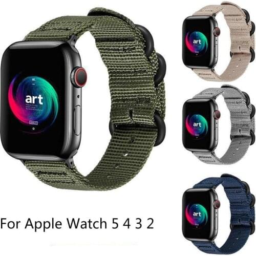 Strap for Iwatch 5 4 3 2 Nylon Bracelet 40mm 38mm 44mm 42mm Sport Fabric Loop Band for Apple Watch Canvas ремешки для часов