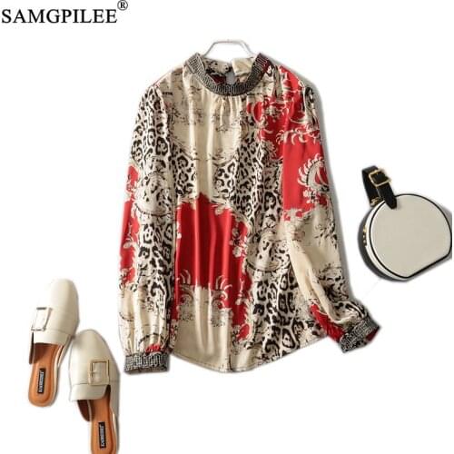 Samgpilee Leopard Blouses