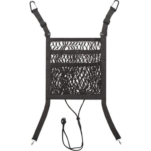 New 2 Layer Car Mesh Organizer Seat Rear Net Back Seat Bag Pet Cargo Cloth Universal Multifunction Storage Debris Bags