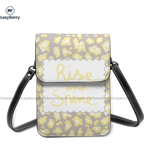 Leopard Shoulder Bag Fashion Stylish Mobile Phone Bag Leather School Female Bags