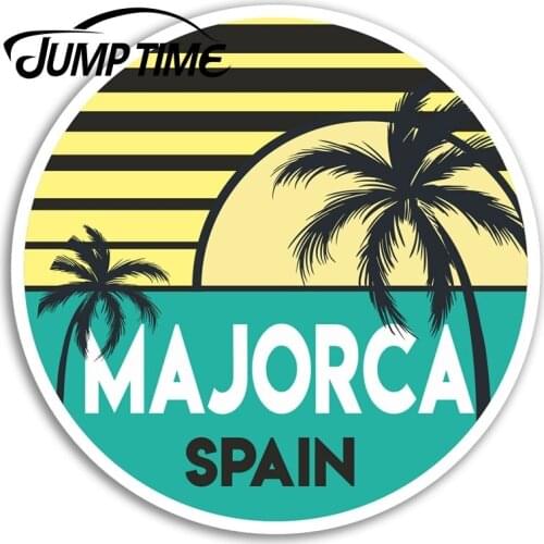 Jump Time for Majorca Spain Vinyl Stickers Fun Travel Sticker Laptop Luggage Decal Window Tank Waterproof Car Decoration