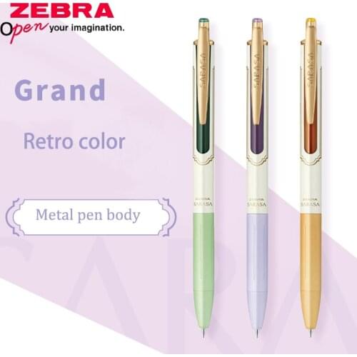 Japan ZEBRA JJ56 Metal Gel Pen Limited Retro SARASA Color 0.5mm Student Pen