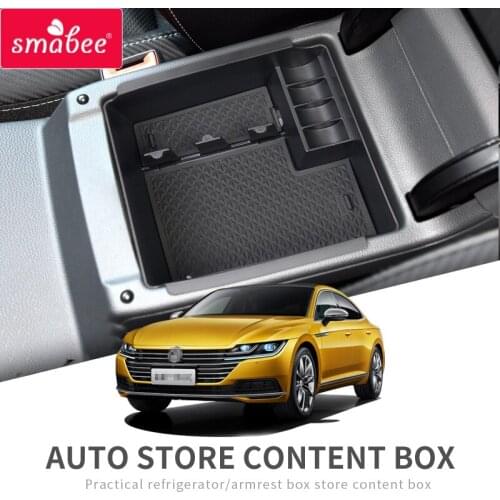 Smabee Car central armrest box for VW PASSAT B8 2016~2018 CC Accessories Stowing Tidying Center Console Organizer