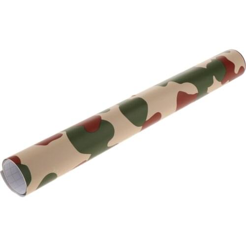 Green Camouflage Matte Vinyl Car Wrap Decal Film Sheet Air Channel Release