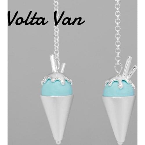 Volta Van 2021 New 925 Sterling Silver Drop Earrings For Women Pendientes Plata Trendy Cute Ice Cream Jewelry Silver Earrings