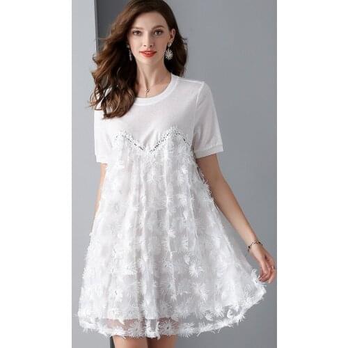 White lace floral maxi dress women robe femme 2020 summer long work boho beach office sexy party luxury dresses plus size