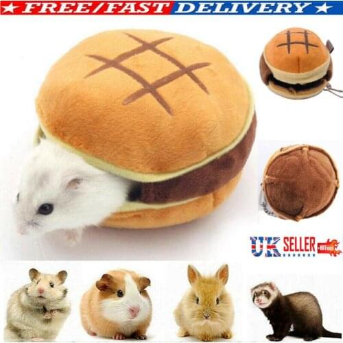 Winter Warm Hamster Sleeping Bed Chinchilla Guinea Pig Rat Squirrel Nest Cages Burger Banana Shape Hanging Bag For Small Pet