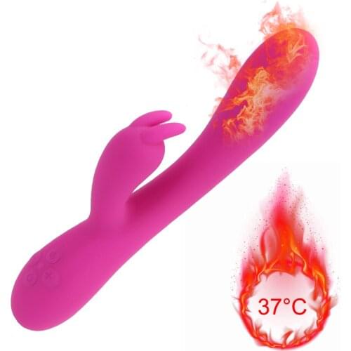 16 Speed Adult Toy Dual Motor Dildo Heating Rabbit Vibrator Sex Toy for Women G Spot Nipple Massager Clitoris Vagina Stimulation