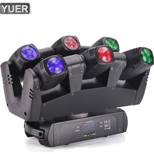 2021 New Six Heads Beam Moving Head Light DMX RGBW 4IN1 LED Lighting Machine For Party Nightclub Stage Disco DJ Equipment