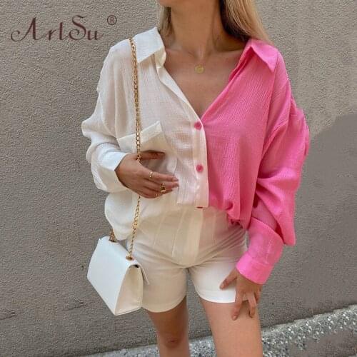 ArtSu Women's Oversized Shirts