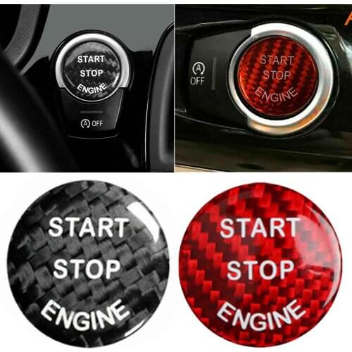 Carbon Fiber Car Keyless Start Button Cover Trim For BMW F-Chassis 1 2 3 4 5 6 Series X1 X3 X4 X5 X6 F10 F11 F20 F30 G30 G11