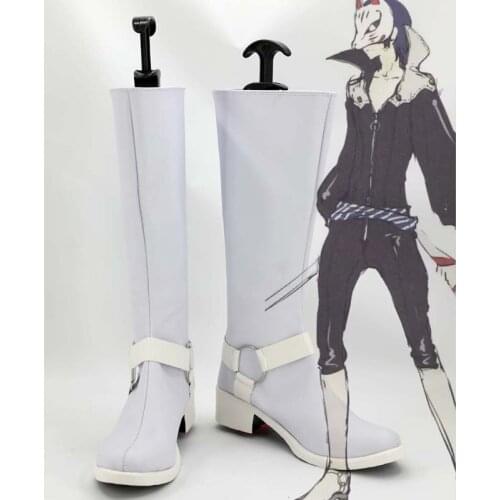 Persona 5 Fox Yusuke Kitagawa White Cosplay Shoes Boots CosplayLove