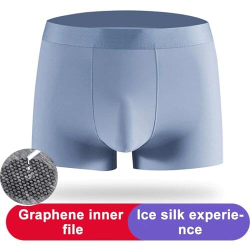 Men Underwear Cotton Boxers Man Breathable Silk Panties Solid Shorts Brand Underpants Men Boxer for Family Sexy Mens Underwear