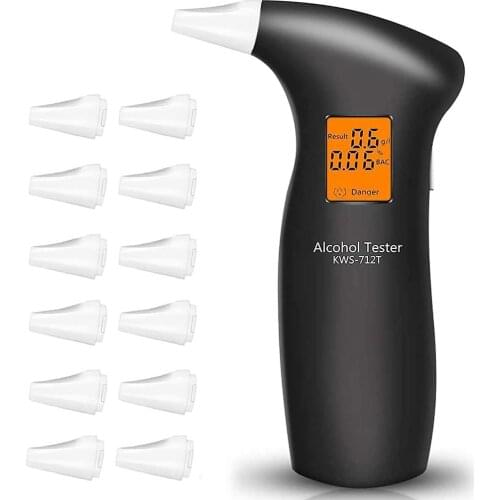 Driver Alcohol Tester Measuring Drunk Driving Blowing Type Detector Special Inspection Alarm Instrument Artifact Exhaler LCD