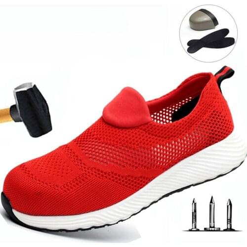 Labor Insurance Shoes Breathable Lightweight Work Work Shoes Steel Toe Caps Anti-Smashing Puncture Labor Insurance Safety Shoes