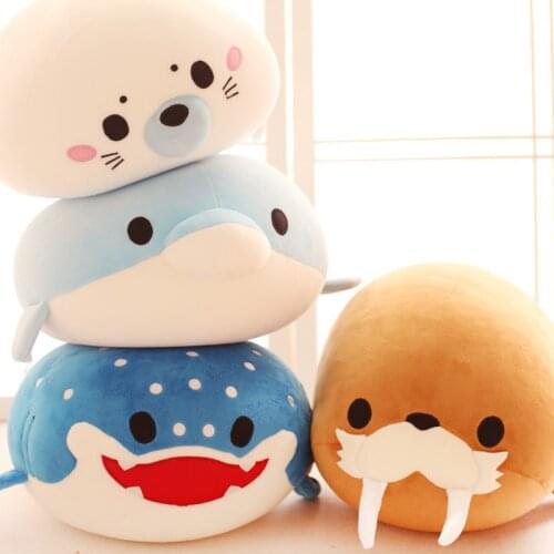 Cute Dolphin, Seals, Walruses, Killer Whales, Whale Plush Toys, Ocean Alliance Children Doll Dolls Foam Particles