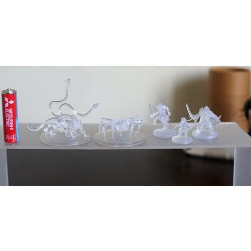 Mini pvc figure model toy warchess table game transparent chess set 5pcs/set