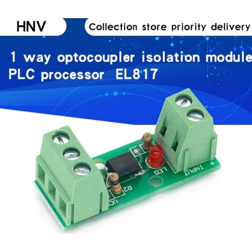 PC817 EL817 12V 1CH 1 Channel Way Optocoupler Isolation Module Board Rail Holder PLC Processors Isolated Drive Motor Inverter