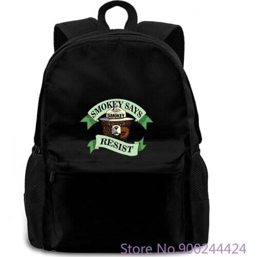 WkOkYkWk Smokey The Bear Resist able 'd New - Mens women men backpack laptop travel school adult student