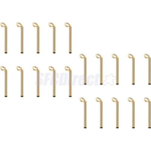 MagiDeal 20pcs Stainless Steel Fishing Rod Guides Tips Repair Kit Rod Building Fishing Tackle Eye Rings 1.1mm 1.2mm