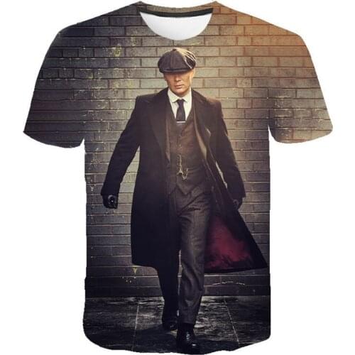 New Summer TV Series Peaky Blinders 3D T-shirt Casual Men And Women Short Sleeve Tops Fashion Casual T-shirt Cool Tops Tees