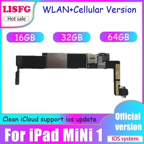 Original Motherboard with full chips logic board A1432 A1454 A1455 WLAN+Cellular Version for Ipad mini 1 motherboard mainboard