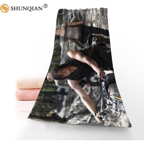 Face Towel/Bath Towel Custom Norman Reedus Microfiber Hair/Face/Shower Towels Size 35x75cm, 70x140cm