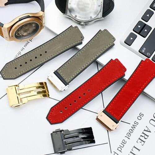 Watchbands Bracelet For HUBLOT BIG BANG CLASSIC FUSION Watch Accessorie Strap Matte Leather Rubber Watch Band Watch Belt Chain