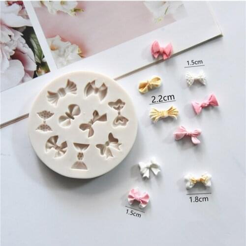 DIY Many Mini Bow Chocolate Wedding Cake Decorating Tools Baking Fondant Silicone Mold High Quality