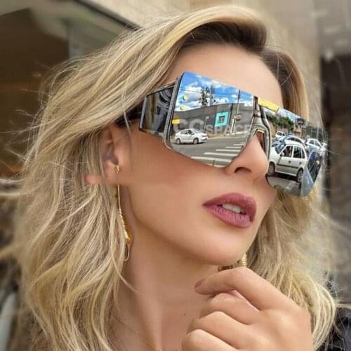 46588 Oversized One Lens Goggle Sunglasses Retro Men Women Fashion Shades UV400 Vintage Glasses