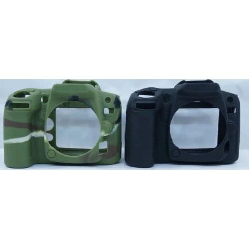 Camera Bag Soft Silicone Rubber Protective Camera Body Cover Case Skin for Nikon D90 Camouflage Black Red