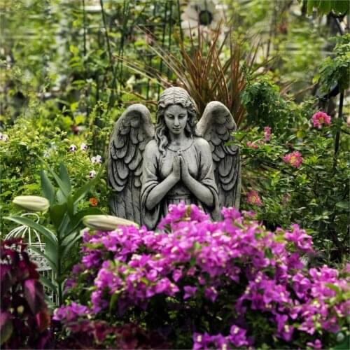 Wedding Wrought Resin Angel Girl Praying For Prayer Props Crafts Garden Decorations