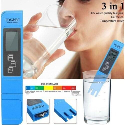 TDS Meter Digital Water Tester Digital 0.0-14.0 PH Filter 0-9990ppm Water Tester PPM Purity Aquarium TDS&EC LCD Meter Z4Z6