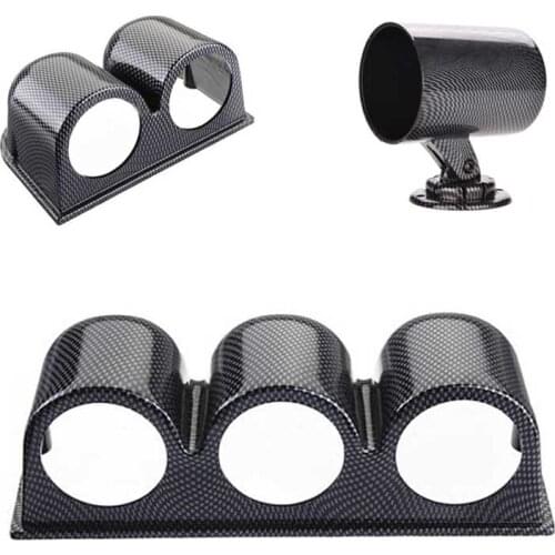 Carbon Fiber 2" 52mm Single/Double/Triple Hole Dash Gauge Pod Mount Holder Black Universal Car Styling Automotive Accessories