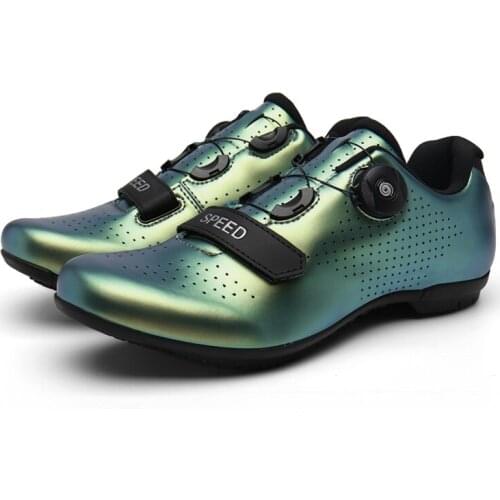 Unisex Discolor Cycling-shoes,Outdoor Mountain Bike Cleat Shoes,High Quality No-locking Road Racing Cycling Sneakers,Size36-47