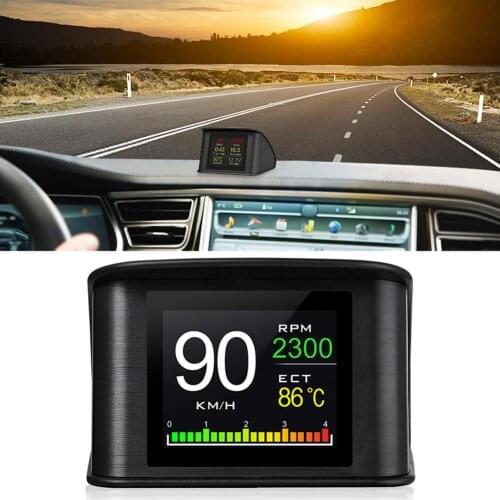 P10 Universal LCD Car Digital Large Screen GPS OBD Monitor High Definition HUD Display Gauge Professional Car Accessories