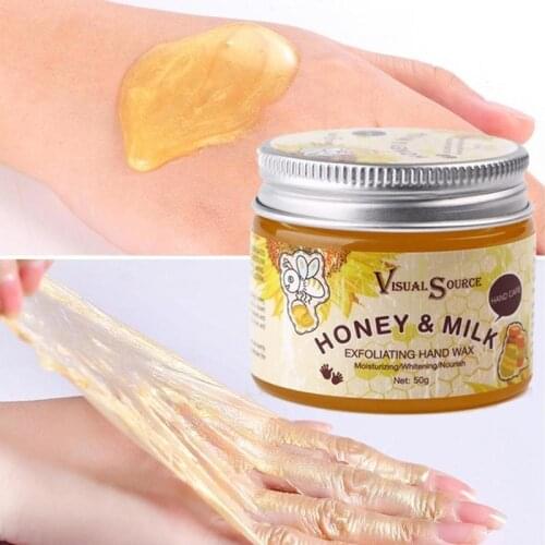 50g Milk Honey Hand Wax Moisturizing Whitening Hand Mask Hands Care Cream Skin Care Exfoliating Calluses Hand Film