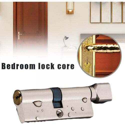 Door Cylinder Lock Biased 70mm 3 Keys Anti-Theft Entrance Lock Bedroom Interior Brass Door Home Security Lock Cylinder B3Q3