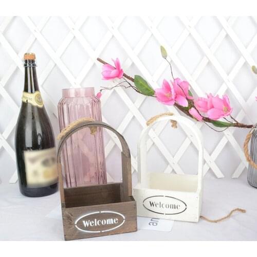 Wood Planter Box Flower Boxes Rustic Decorative Flower Pot Plant Container Box for Cafe Bar Wedding Flowers Holder