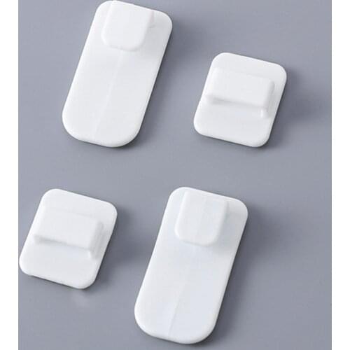 1Pair Wall Sticky Remote Control Storage Hooks Air Conditioning Remote Control Television Separate Hanging Hooks