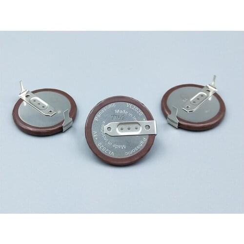 10pcs/lot Panasonic VL2020 Rechargeable Battery With Legs 180 degrees Lithium Button Cell Batteries VL 2020 for BMW Remote Key