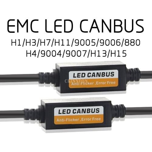 100Pcs/Lot LED Canbus Decoder Error Free for LED Car Headlight Bulb Kits for Lamps H4 H7 H1 H11 9006 9007 Adapter Anti-Flicker