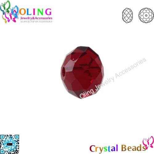 148pcs/lot Crystal glass beads 2*3MM Siam faceted flat round bead Chinese Top beads wholesale