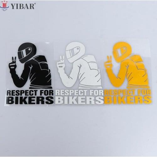 2pcs Respect Biker Sticker For On Car Motorcycle Vinyl 3D Stickers Motorcycle Vinyl 3D Stickers And Decals 15x11CM