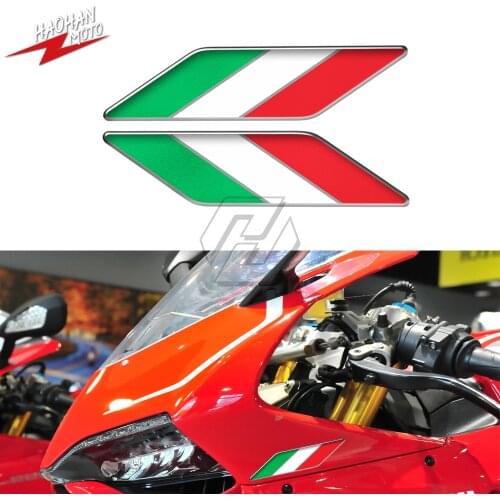 3D Resin Motorcycle Tank Decals Italy Wing Sticker Italia Car Motorbike Decal
