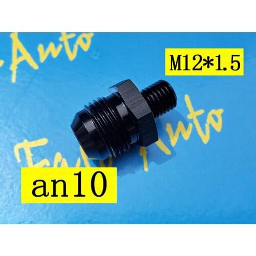 Aluminum male M12 P1.5 M12 * 1.5 M12 x 1.5 to -10an an10 an 10 7/8unf thread male adaptor adapter Fitting black