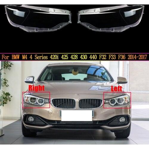 Car Headlight Lens For BMW M4 4 Series 420i 425 428 430 440 F32 F33 F36 2014~2017 Headlamp Cover Replacement Auto Shell