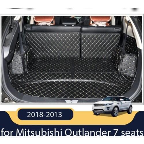 Car Travel Good quality Special car trunk mats for Mitsubishi Outlander 7 seats 2018-2013 waterproof boot carpets cargo liner